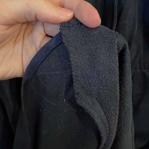 Super SOFT suede-like blue tunic with cinched waist and laced-neck detail - Picture 5 of 7